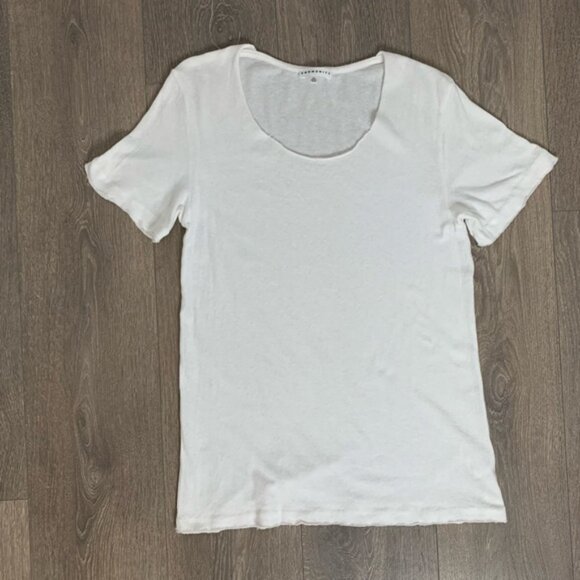 Aritzia Community Cotton T-shirt Tee short sleeve Crewneck Casual Basic White - Picture 9 of 11